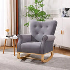 Rocking Chair, Upholstered Accent Chair for Nursery,Living Room, Small Contemporary Rocker, Kids Cushioned Arm Chair