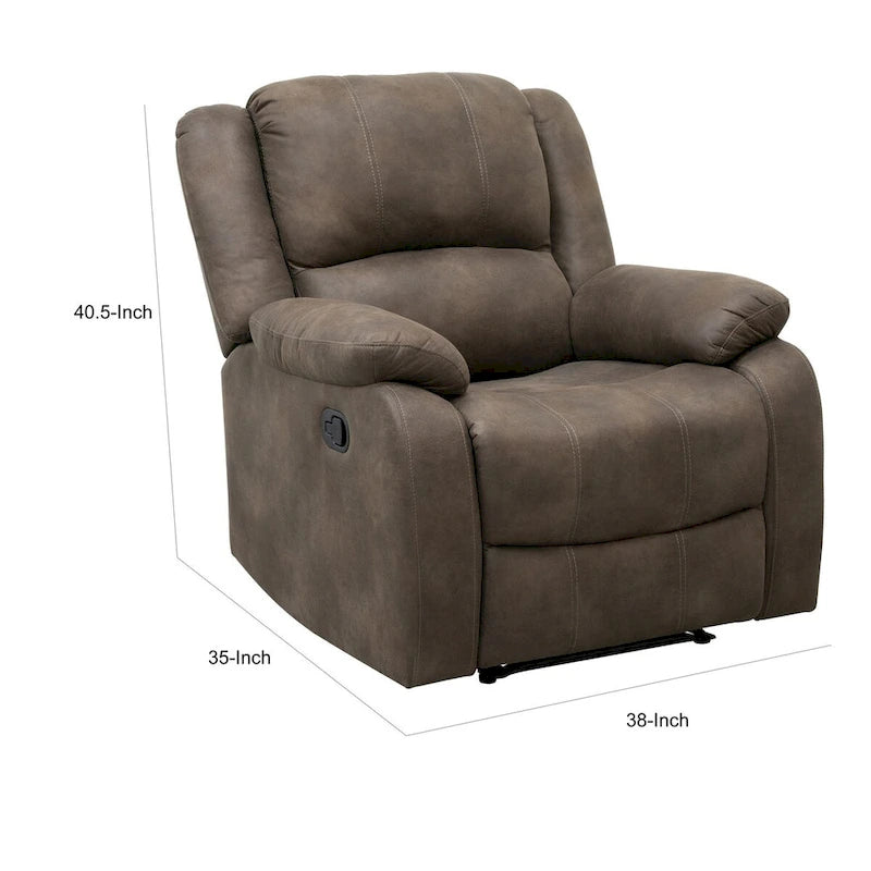 38 Inch Manual Recliner Chair