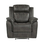 38 Inch Upholstered Manual Recliner Chair