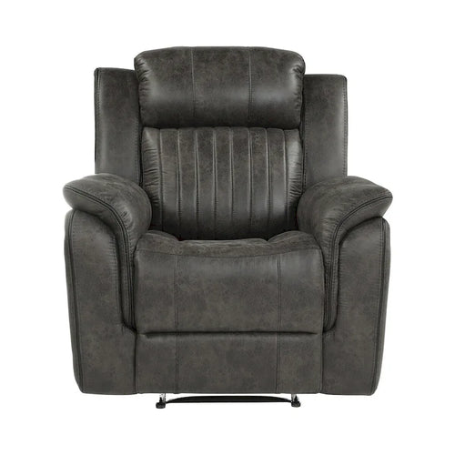 38 Inch Upholstered Manual Recliner Chair