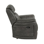 38 Inch Upholstered Manual Recliner Chair