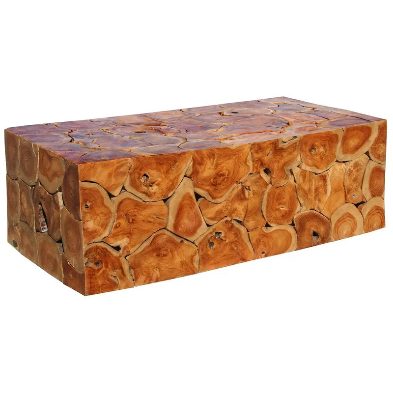 Chic Teak Rustic Teak Wood Akar Coffee Table