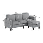 L-shaped design Sofa 3 Seater with Storage Box for the Chaise
