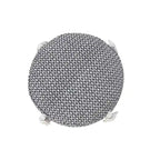 HomeRoots 18 Black Cotton Cylinder Geometric Pouf Ottoman