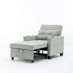 Futon Chair Bed Convertible Chair 3-in-1 Pull Out Sleeper Chair Beds with USB Ports