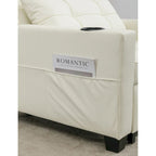 Futon Chair Bed Convertible Chair 3-in-1 Pull Out Sleeper Chair Beds with USB Ports