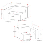 WyndenHall Biggs 2-Seater Modular Sofa