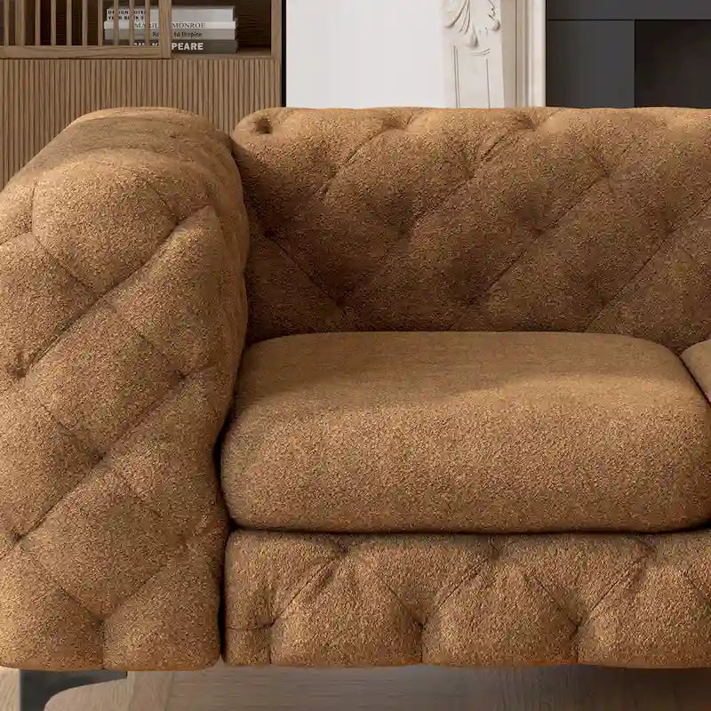 Corvus Chesterfield Aosta Tufted Velvet Loveseat