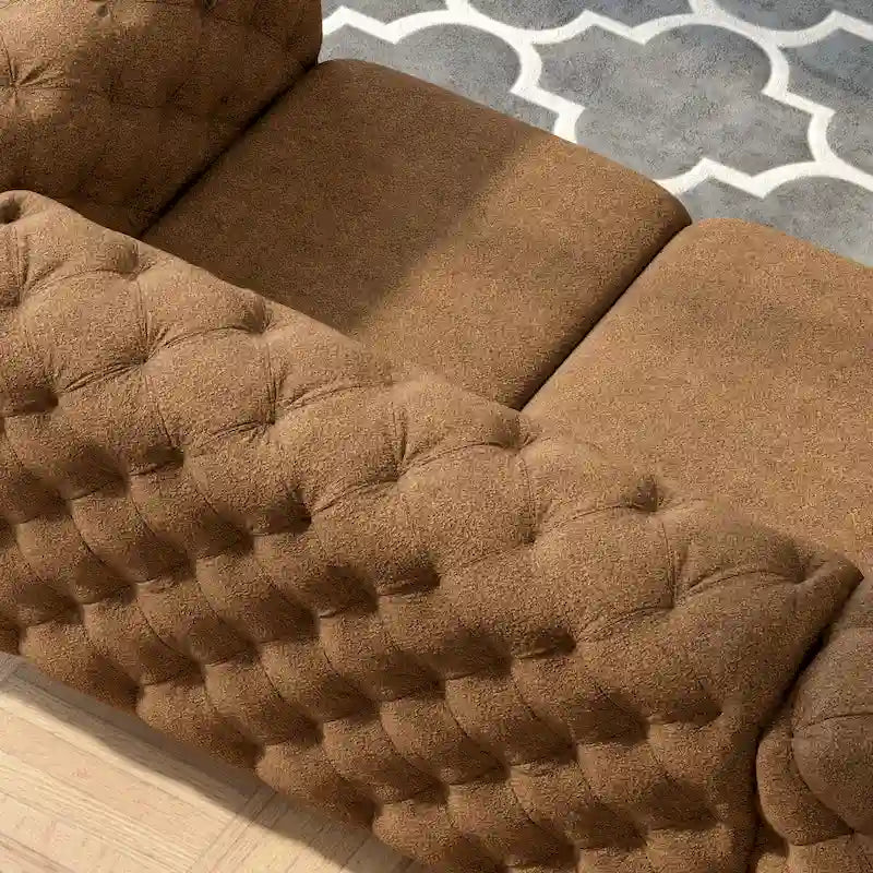 Corvus Chesterfield Aosta Tufted Velvet Loveseat