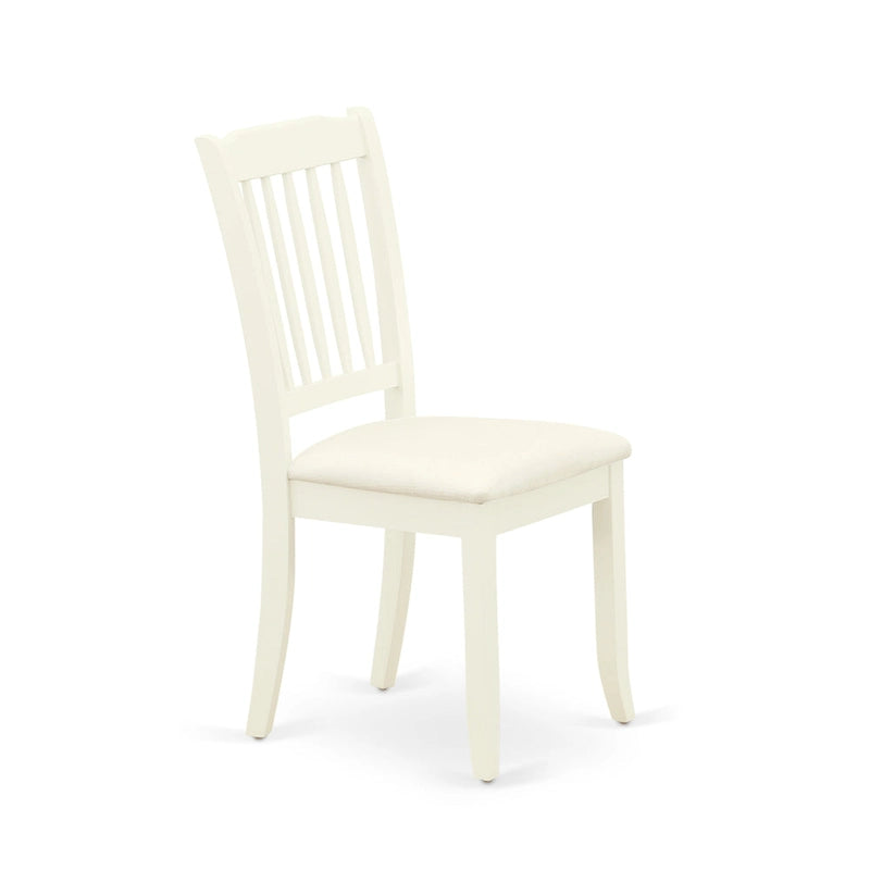 East West Furniture Dining Set Includes a Dining Room Table and Linen Fabric Kitchen Chairs,(Finish & Pieces Options)
