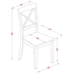 East West Furniture Dining Furniture Set Includes a Square Kitchen Table with Butterfly Leaf and 4 Dining Chairs, Cappuccino