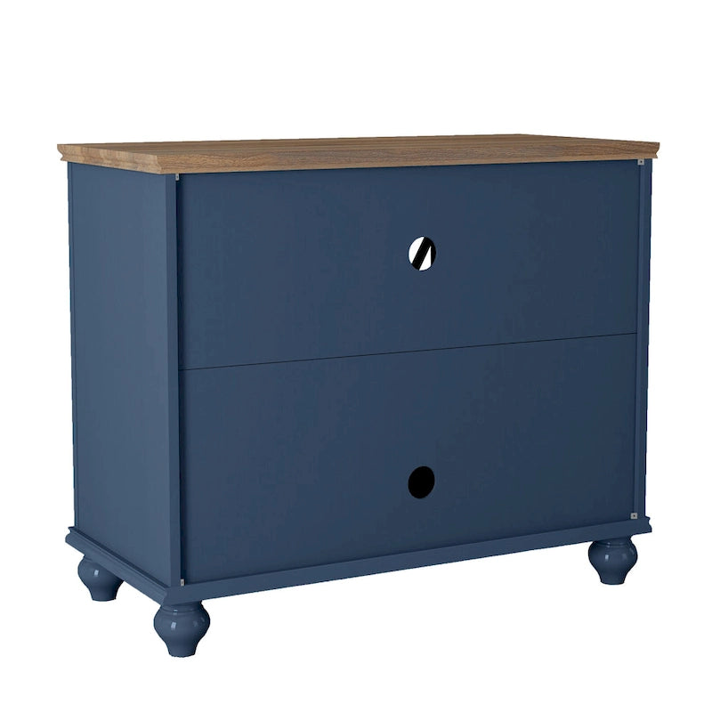 2-Piece Floral Storage Buffet Sideboard Set - 55 & 38 in Width - 55 & 38 in Width