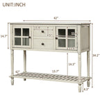 Buffet Storage Cabinet with Bottom Shelf