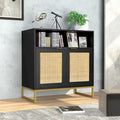 Modern 2-Door Black Buffet Sideboard Table