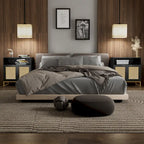 Modern 2-Door Black Buffet Sideboard Table