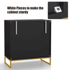 Modern 2-Door Black Buffet Sideboard Table