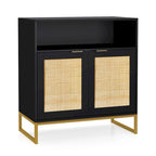 Modern 2-Door Black Buffet Sideboard Table