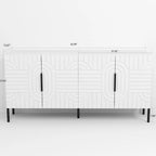 Chic Elegance 63 White European-Style Accent Buffet Sideboard Cabinet - 63 in Width