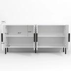 Chic Elegance 63 White European-Style Accent Buffet Sideboard Cabinet - 63 in Width
