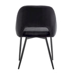Porthos Home Orde Velvet Dining Chairs with Steel Legs, Set of 2