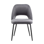Porthos Home Orde Velvet Dining Chairs with Steel Legs, Set of 2