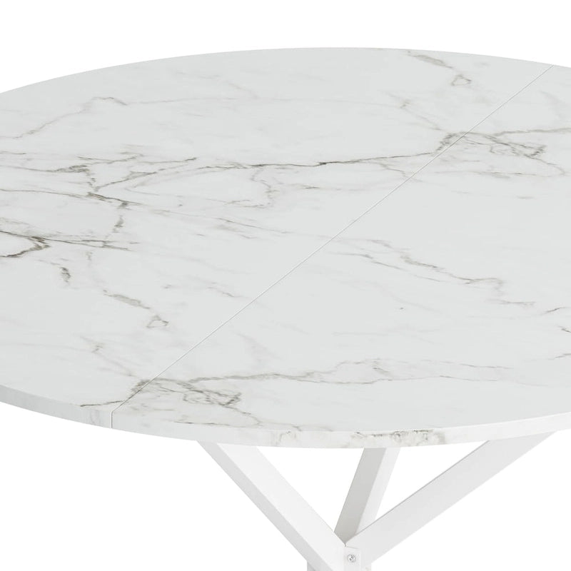 47.24 Modern Cross Leg Round Dining Table