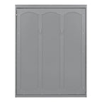 Queen Size Murphy Wall Storage Shelves,Hide Away Bed Frame Easily Folds into Wood Cabinet,W/Mattress Holder