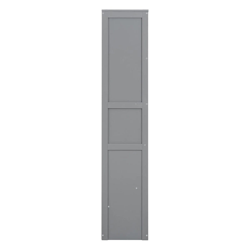 Queen Size Murphy Wall Storage Shelves,Hide Away Bed Frame Easily Folds into Wood Cabinet,W/Mattress Holder