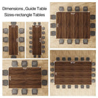 6.5FT Conference Table for 6-8 People , 78 inch Long Rectangular Seminar Table