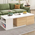 Extendable Coffee Table with 2 Storage Drawers