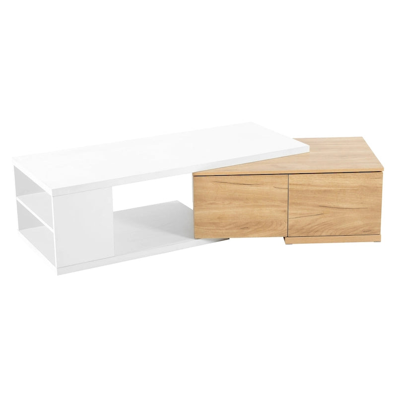Extendable Coffee Table with 2 Storage Drawers