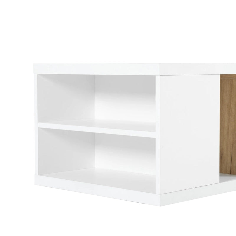 Extendable Coffee Table with 2 Storage Drawers
