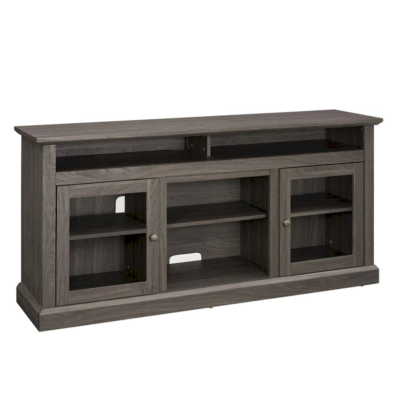 Modern TV Stand with Open and Closed Storage
