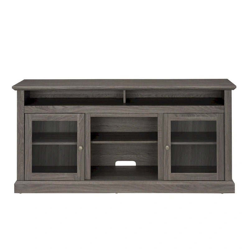 Modern TV Stand with Open and Closed Storage