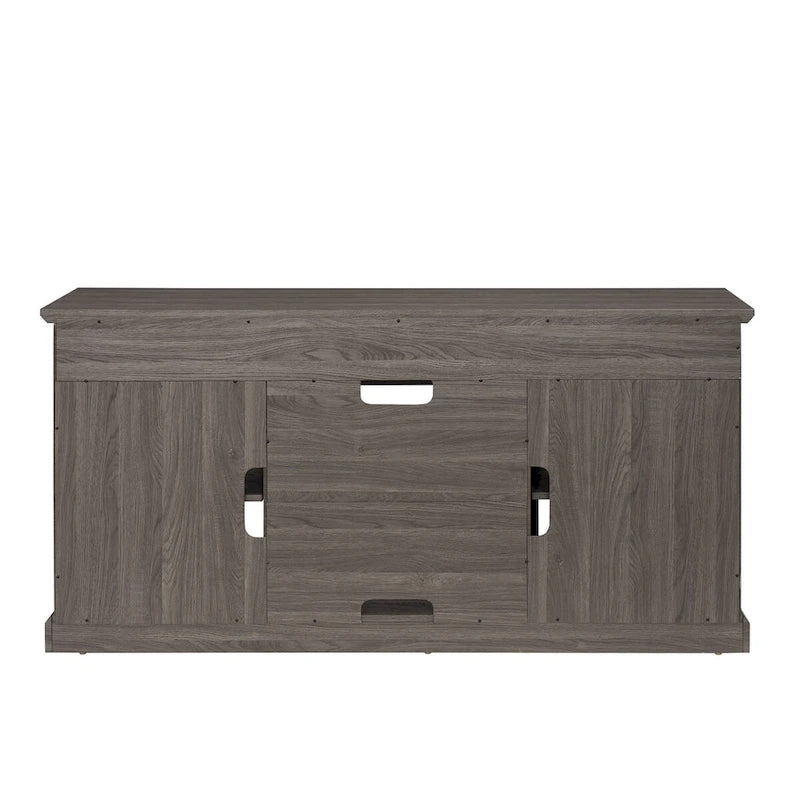 Modern TV Stand with Open and Closed Storage