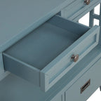 Wood Console Table Entry Sofa Table with 4 Drawers & 1 Storage Shelf for Entryway Living Room Bedroom