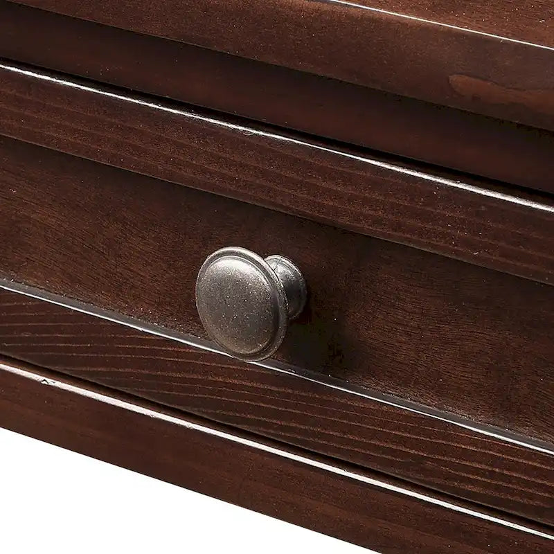 Wood Console Table Entry Sofa Table with 4 Drawers & 1 Storage Shelf for Entryway Living Room Bedroom