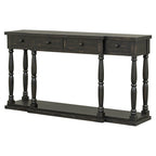 Retro Console Table with 4 Front Facing Storage Drawers and 1 Shelf