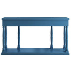 Retro Console Table with 4 Front Facing Storage Drawers and 1 Shelf