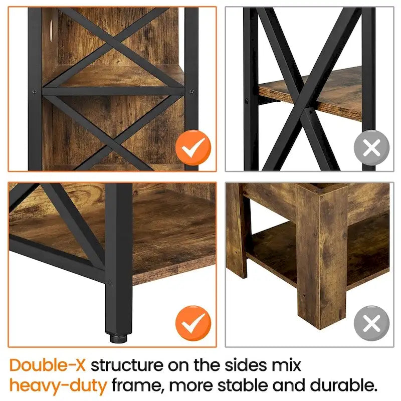 Yaheetech 65 Inch Industrial TV Stand with 5 Storage Cabinets for TVs