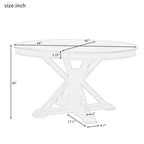 Retro Functional Extendable Dining Table with a 12 Leaf for Dining Room