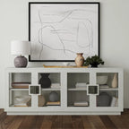 Classic Home Larson 90 Glass Reclaimed Pine Sideboard