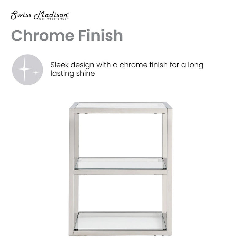 Pierre 16X20X10 Wall-Mounted Linen Cabinet In Chrome
