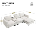 Harper&Bright Designs Modern Multi-fuctional Sectional Cloud Sofa