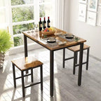 Small Dining Table Set for 2, Home Kitchen Furniture Perfect Choice, Compact and Durable, Easy Assembly