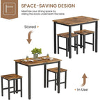 Small Dining Table Set for 2, Home Kitchen Furniture Perfect Choice, Compact and Durable, Easy Assembly