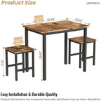 Small Dining Table Set for 2, Home Kitchen Furniture Perfect Choice, Compact and Durable, Easy Assembly