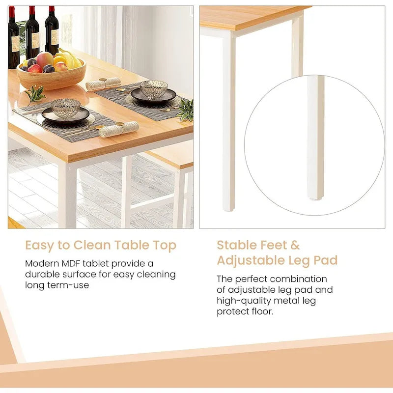 Small Dining Table Set for 2, Home Kitchen Furniture Perfect Choice, Compact and Durable, Easy Assembly