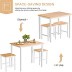Small Dining Table Set for 2, Home Kitchen Furniture Perfect Choice, Compact and Durable, Easy Assembly