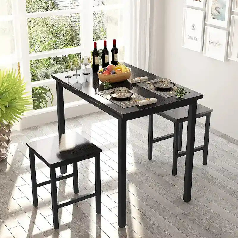 Small Dining Table Set for 2, Home Kitchen Furniture Perfect Choice, Compact and Durable, Easy Assembly